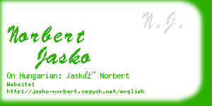 norbert jasko business card